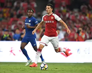 Arsenal V Chelsea - Pre Season 2017-18 Prints: Arsenal's Granit Xhaka in Action against Chelsea in Beijing Pre-Season Friendly (2017)
