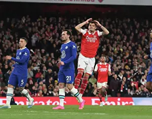 Arsenal's Granit Xhaka in Action Against Chelsea in the Premier League Showdown (2022-23)