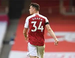 Arsenal's Granit Xhaka in Action at Empty Emirates Stadium: Arsenal vs Fulham, 2020-21 Premier League