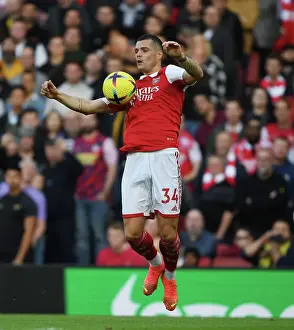 Arsenal's Granit Xhaka in Action Against Nottingham Forest (2022-23)