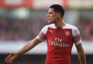 Arsenal V Southampton 2018-19 Prints: Arsenal's Granit Xhaka in Action Against Southampton in the Premier League