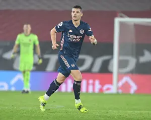 Southampton V Arsenal 2020-21 Prints: Arsenal's Granit Xhaka in Action at Empty Southampton Stadium - Premier League 2020-21