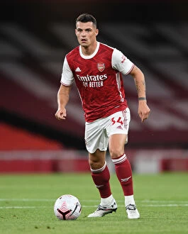 Images Dated 21st September 2020: Arsenal's Granit Xhaka in Action Against West Ham United - Premier League 2020-21