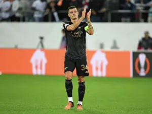 FC Zurich V Arsenal 2022-23 Prints: Arsenal's Granit Xhaka Applauds Fans in FC Zurich Victory, UEFA Europa League 2022-23
