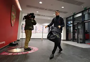 Arsenal V Cardiff City 2018-19 Prints: Arsenal's Granit Xhaka Arrives at Emirates Stadium Before Arsenal v Cardiff City (2018-19)