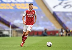 Arsenal's Granit Xhaka at Empty FA Cup Final vs. Chelsea (2020)