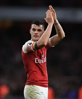 Arsenal's Granit Xhaka Rallies Fans After Arsenal v Tottenham Premier League Clash