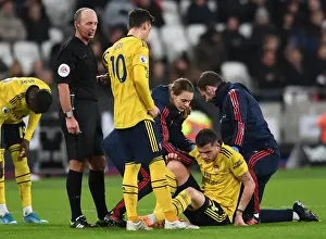 Arsenal's Granit Xhaka Receives Treatment During West Ham Clash (2019-20)