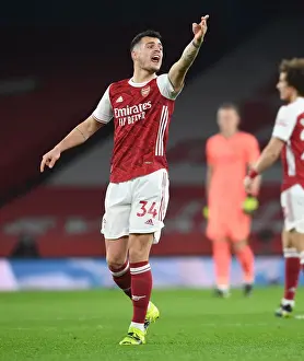Arsenal's Granit Xhaka Shines in Empty Emirates Stadium: Arsenal vs Manchester United (Premier League 2021)