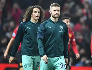 Manchester United V Arsenal 2018-19 Prints: Arsenal's Guendouzi and Mustafi Before Manchester United Clash (2018-19)