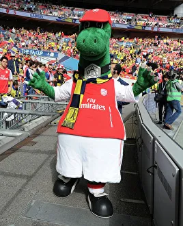 Arsenal's Gunnersaurus at the FA Cup Final, 2015