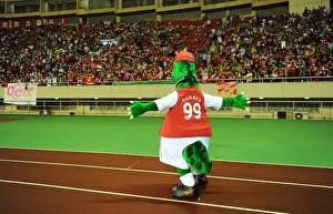 Arsenal's Gunnersaurus Roars in Hangzhou: Arsenal FC's Mascot at 2011 Pre-Season Match in China