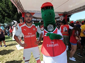 Arsenal's Gunnersaus Mascot Before Arsenal vs. Chivas Match