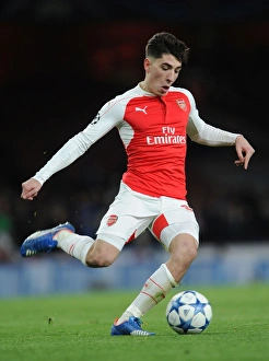 Arsenal V Dinamo Zagreb 2015-16 Prints: Arsenal's Hector Bellerin in Action against Dinamo Zagreb
