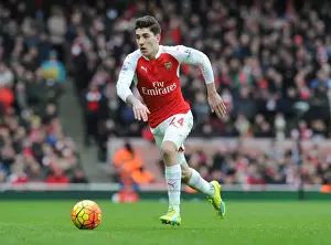 Arsenal V Leicester City 2015-16 Prints: Arsenal's Hector Bellerin in Action against Leicester City - 2015-16 Premier League
