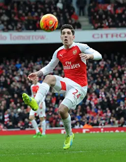 Arsenal V Leicester City 2015-16 Prints: Arsenal's Hector Bellerin in Action against Leicester City - 2015-16 Premier League