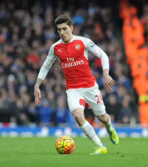 Arsenal V Leicester City 2015-16 Prints: Arsenal's Hector Bellerin in Action during Premier League Clash against Leicester City - 2015-16 Season
