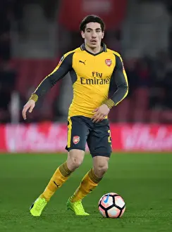 Arsenal's Hector Bellerin in Action against Southampton in FA Cup Fourth Round