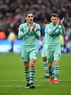 West Ham United V Arsenal 2018-19 Prints: Arsenal's Hector Bellerin Applauding Fans after West Ham United Match