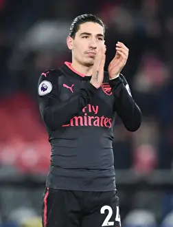 Crystal Palace V Arsenal 2017-18 Prints: Arsenal's Hector Bellerin Celebrates with Fans after Crystal Palace Victory