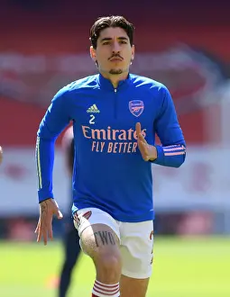 Arsenal's Hector Bellerin at Empty Emirates Stadium: Arsenal v Fulham, Premier League 2020-21