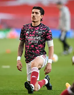 Arsenal V Villarreal 2020-21 Prints: Arsenal's Hector Bellerin Before Empty Emirates Stadium in UEFA Europa League Semi-Final vs Villarreal CF