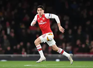 Arsenal's Hector Bellerin in Europa League Action vs Olympiacos at Emirates Stadium