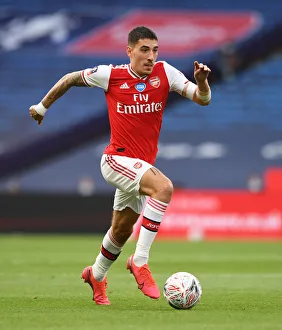 Arsenal V Manchester City - FA Cup Semi-Final 2019-20 Prints: Arsenal's Hector Bellerin Faces Off Against Manchester City in FA Cup Semi-Final Battle