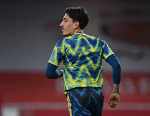 Arsenal's Hector Bellerin: Focused Pre-Match at Empty Emirates Stadium (2020-21) (Arsenal vs Leicester City)