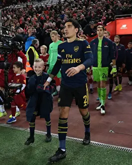 Arsenal's Hector Bellerin Leads Team Out at Anfield for Carabao Cup Clash vs. Liverpool
