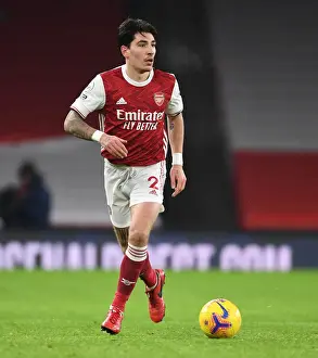 Arsenal's Hector Bellerin Plays at Empty Emirates Stadium in Premier League Match Against Crystal Palace, 2020-21