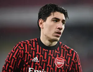 Arsenal's Hector Bellerin Prepares for Crystal Palace Clash in Empty Emirates Stadium (Arsenal v Crystal Palace, 2021)