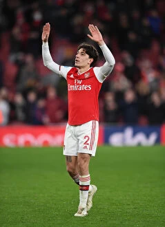 Arsenal v Newcastle United 2019-20 Collection: Arsenal's Hector Bellerin Reacts After Arsenal v Newcastle United, Premier League 2019-2020