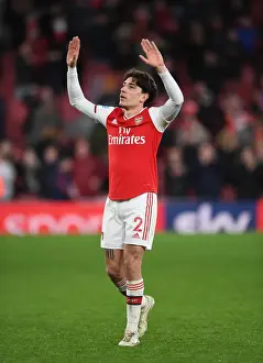 Arsenal's Hector Bellerin Reacts After Arsenal v Newcastle United, Premier League 2019-2020