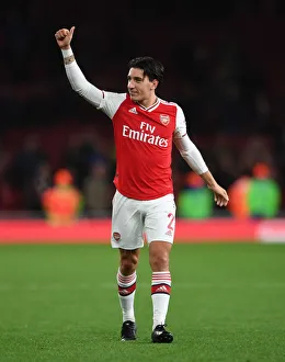 Arsenal V Nottingham Forest Carabao Cup 3rd Rd 2019-20 Prints: Arsenal's Hector Bellerin Reacts After Carabao Cup Victory Over Nottingham Forest