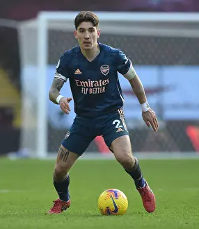 Aston Villa V Arsenal 2020-21 Prints: Arsenal's Hector Bellerin at Empty Villa Park: Aston Villa vs Arsenal
