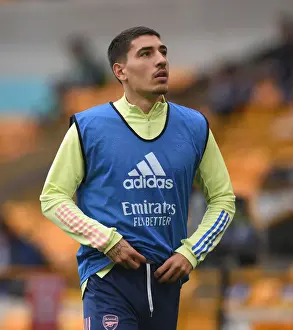 Wolverhampton Wanderers V Arsenal 2019-20 Prints: Arsenal's Hector Bellerin Warming Up Ahead of Wolverhampton Wanderers Clash (Premier League 2019-20)