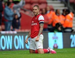 Images Dated 14th July 2012: Arsenal's Henri Lansbury Scores in Pre-Season Victory over Anderlecht