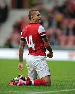 Images Dated 14th July 2012: Arsenal's Henri Lansbury Scores in Pre-Season Clash Against Anderlecht