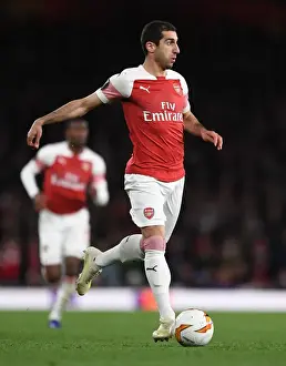 Arsenal V Valencia 2018-19 Prints: Arsenal's Henrikh Mkhitaryan in Action during the 2019 Europa League Semi-Final vs Valencia