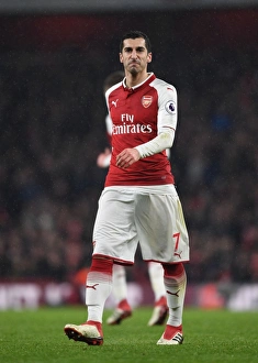Arsenal V Everton 2017-18 Prints: Arsenal's Henrikh Mkhitaryan in Action against Everton, Premier League 2017-18