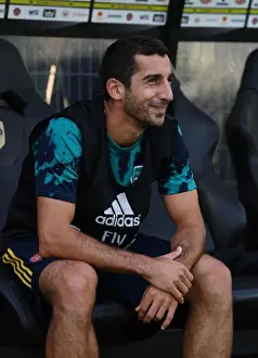 Angers SCO V Arsenal 2019-20 Prints: Arsenal's Henrikh Mkhitaryan on the Bench during Angers Friendly
