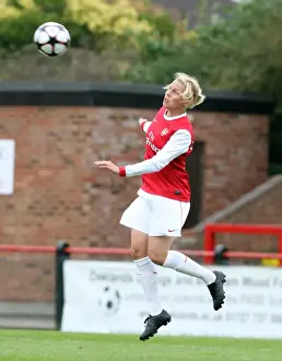 Arsenal Ladies V ZFK Masinac 2010-11 Prints: Arsenal's Historic 9-0 UEFA Women's Champions League Victory: Gilly Flaherty's Leading Role