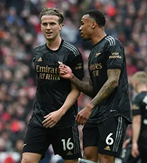 Arsenal's Holding and Gabriel Clash in Intense Rivalry: Liverpool vs. Arsenal (2022-23)