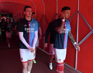 Arsenal's Holding and White Pre-Match: Arsenal FC vs Leeds United, Premier League 2022-23