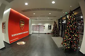 Arsenal V Hull City 2013-14 Prints: Arsenal's Holiday Spirit: Christmas Trees at Emirates Stadium (Arsenal v Hull City)