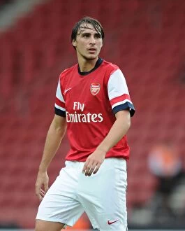 Images Dated 14th July 2012: Arsenal's Ignasi Miquel in Action against Anderlecht in 2012 Pre-Season Friendly