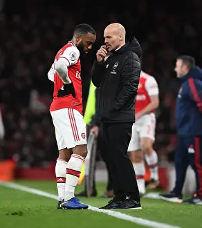 Arsenal's Interim Coach Freddie Ljungberg Leads Team at Emirates Stadium (Arsenal vs Brighton, 2019-20)