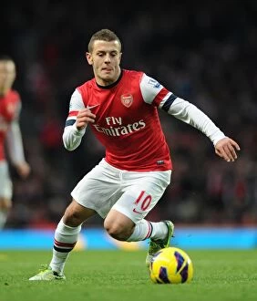 Arsenal v Swansea 2012-13 Collection: Arsenal's Jack Wilshere in Action: Arsenal vs Swansea City (Premier League 2012-13)