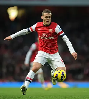 Arsenal V Swansea 2012-13 Prints: Arsenal's Jack Wilshere in Action: Arsenal vs Swansea City (Premier League 2012-13)